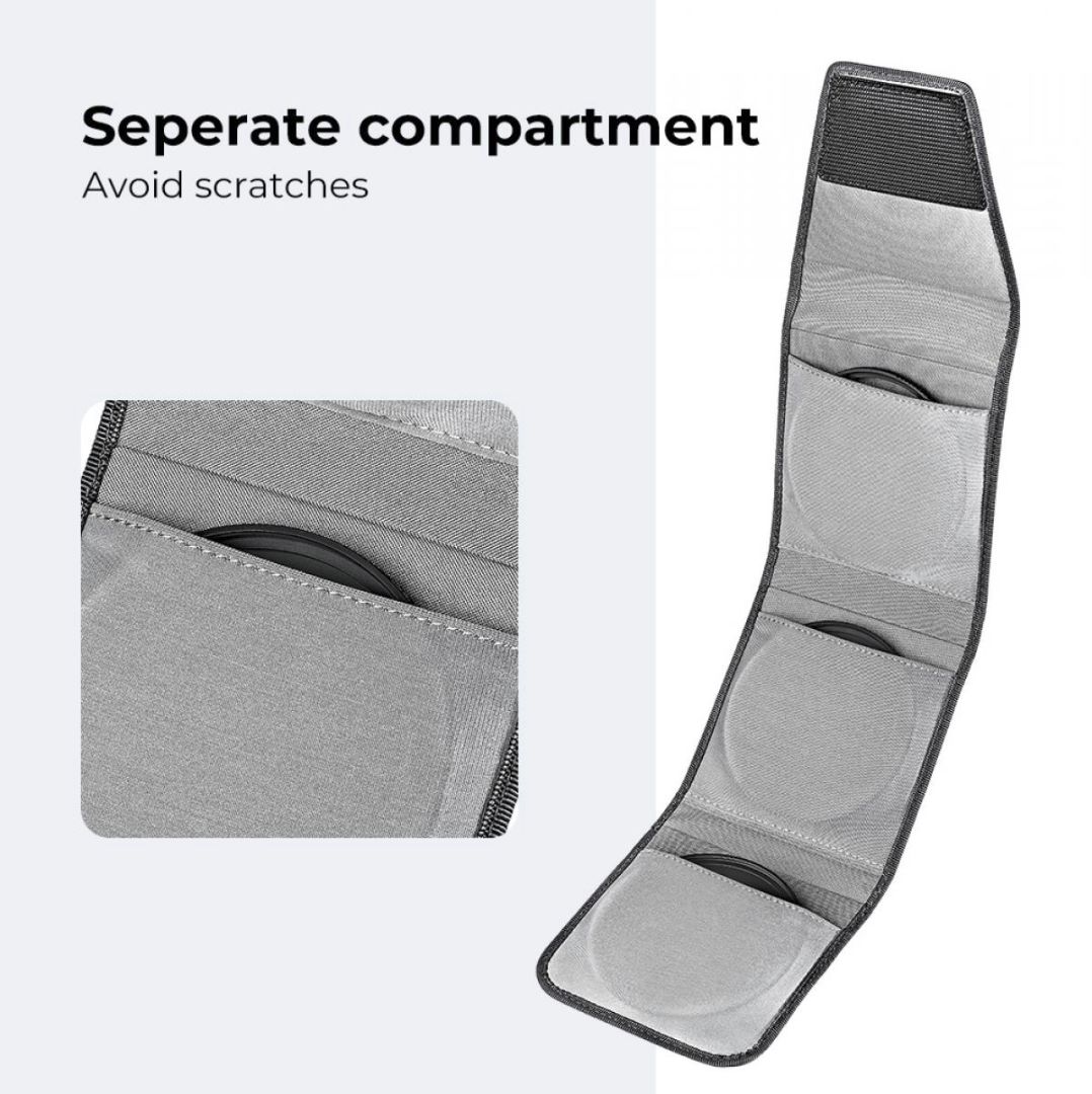 K&F Concept Filter Pouch, Torbica za filtere (do veličine 62mm) sa 3 džepa KF13.139 - 3
